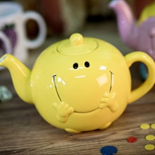 Mr Happy bright yellow teapot
